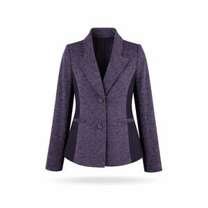 Anthropologie Cartonnier Spliced Purple Heather Business CasuBlazer JacketSize 4